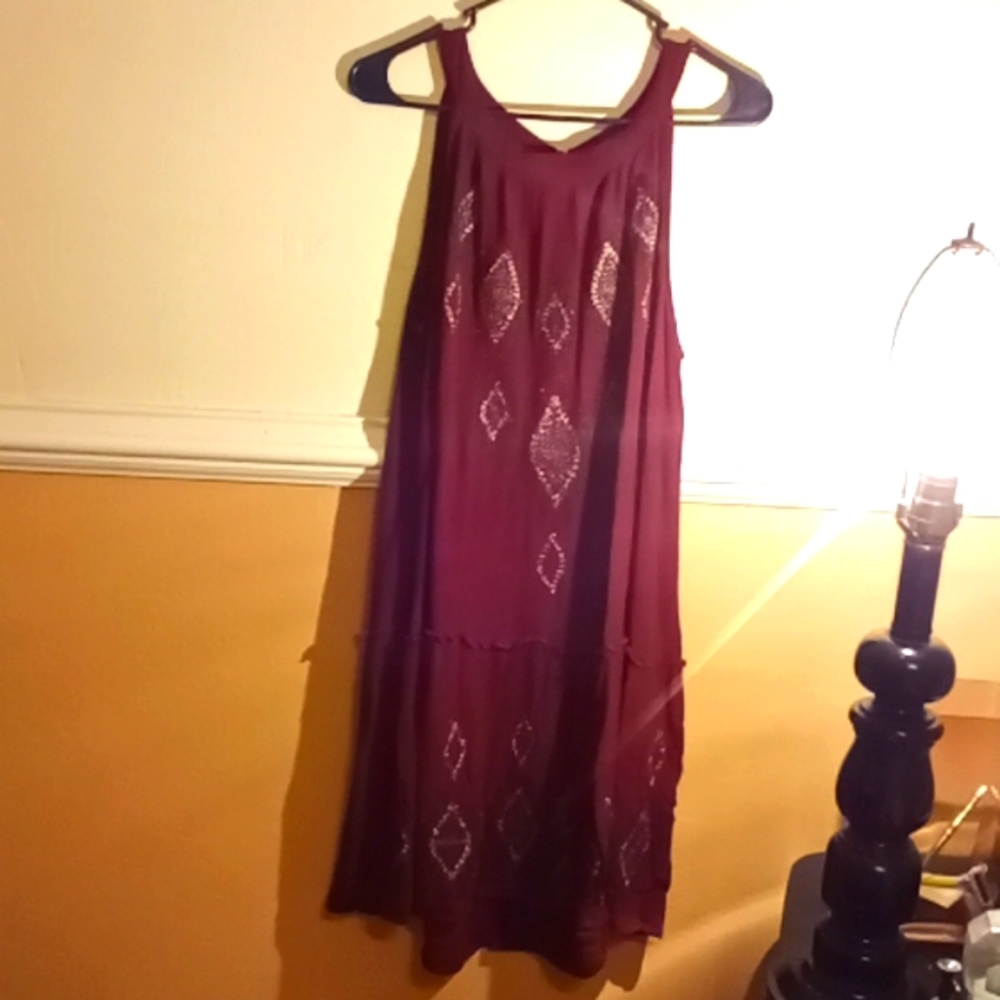 Wine Color Vintage Style Flapper Dress by Davina. Medium.
